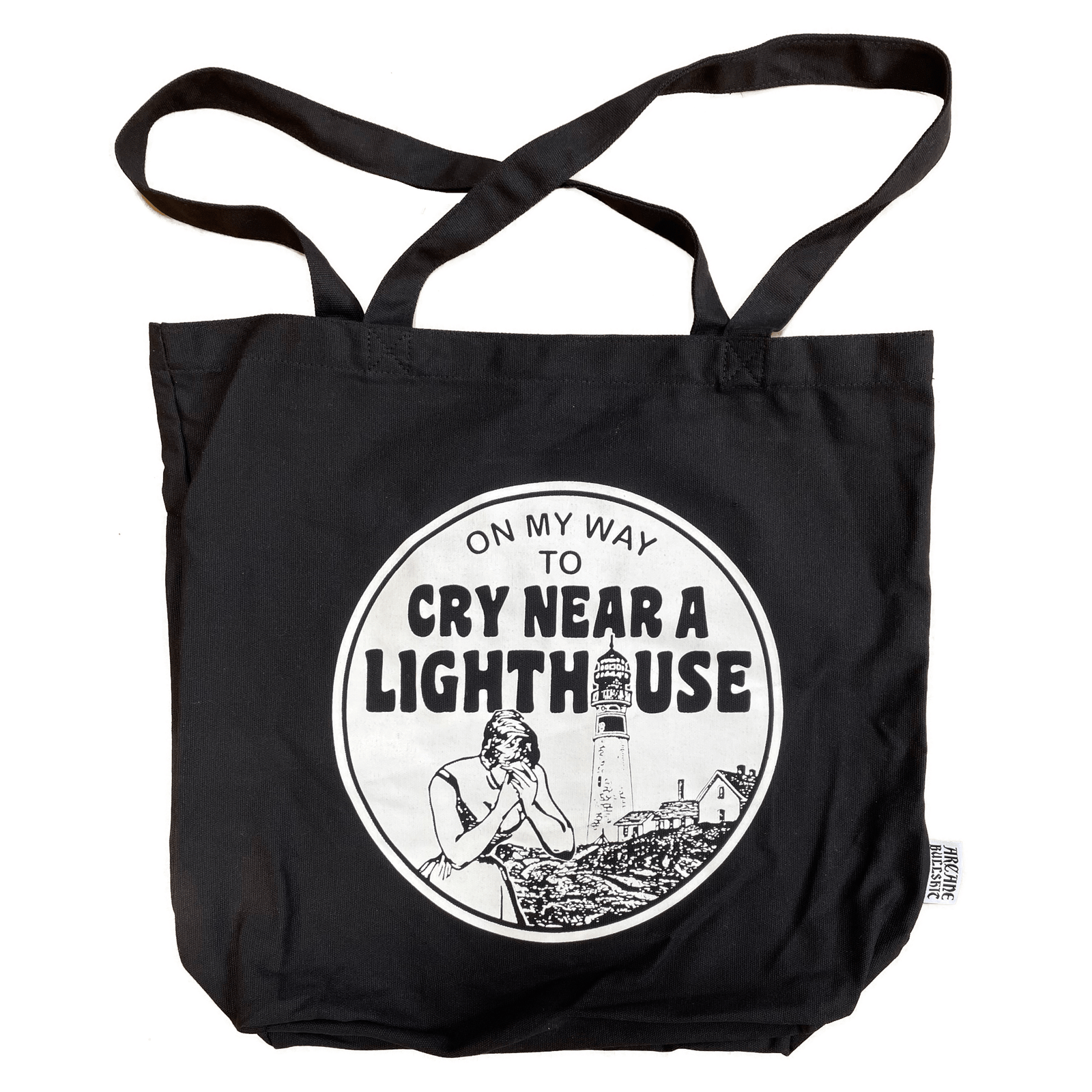 "Cry Near a Lighthouse" Jumbo Tote Bag