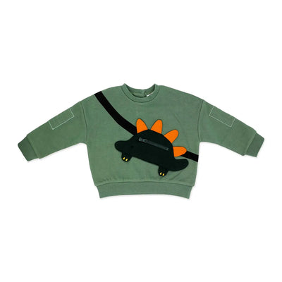 2 piece green dinosaur sweater set