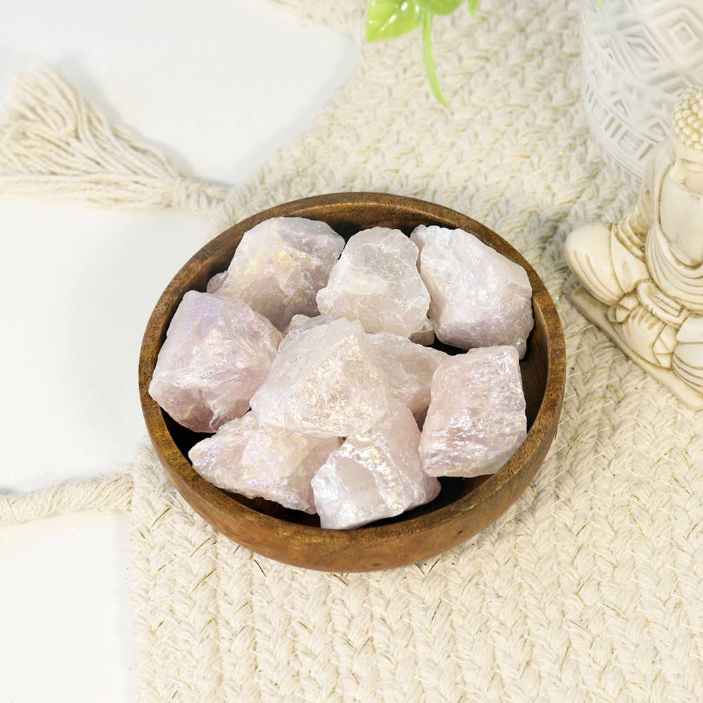 Aura Rose Quartz Chunks