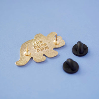 Triceratops Dino Cookie Pin - 2 Posts | Hard Enamel Pin