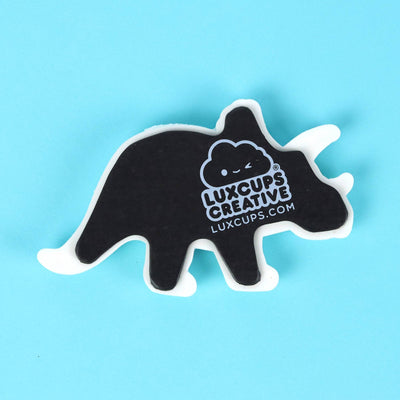 Triceratops Dino Cookie Magnet - Rubber | Die-Cut | All-Over