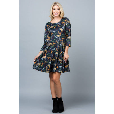Dino Print Tunic Dress