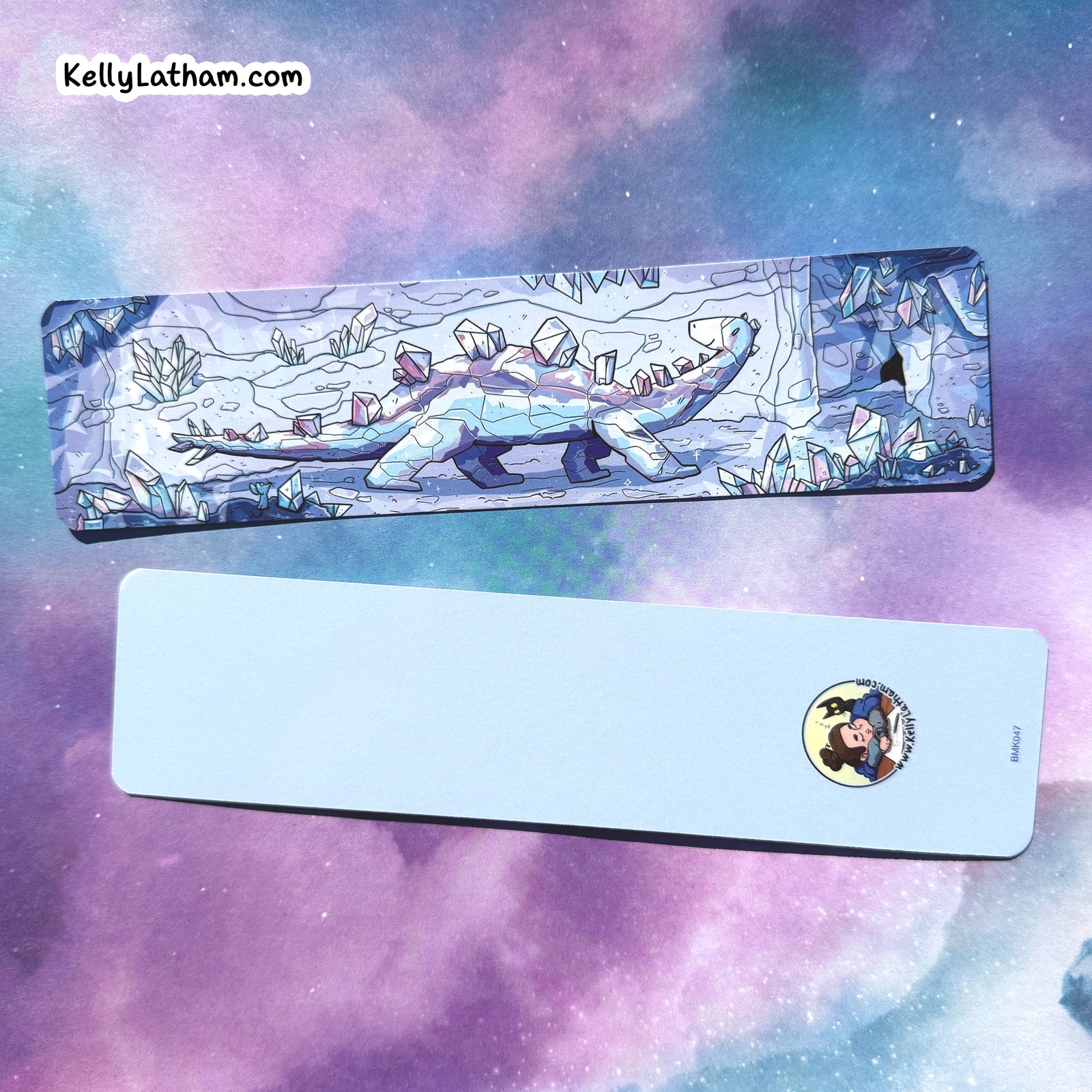 Crystal Stegosaurus Dinosaur Bookmark