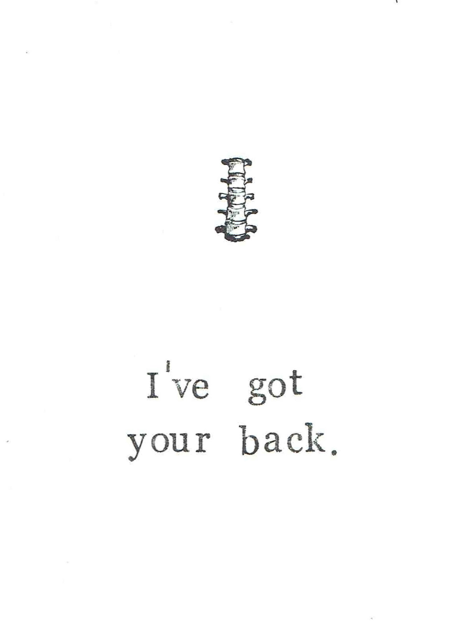 I've Got Your Back Card | Funny Science Anatomy Pun Medical Humor