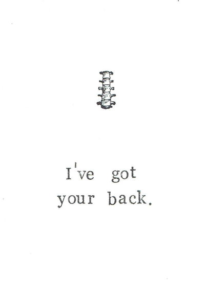 I've Got Your Back Card | Funny Science Anatomy Pun Medical Humor