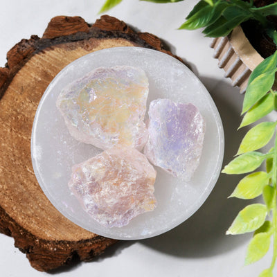 Aura Rose Quartz Chunks