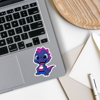 Dinosaur Genderfluid Pride Sticker