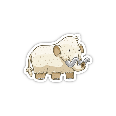 White Mammoth Sticker