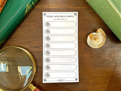 Fossil Specimen Label Sheet