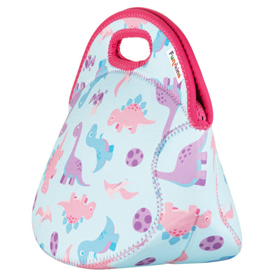 Large, Machine Washable Lunch Bag - Pink Dinos
