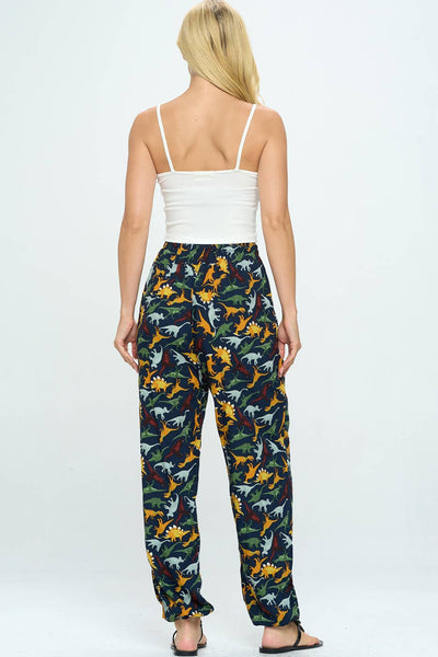 Dinosaur Print pants w/ Drawstring