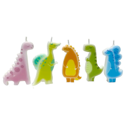 Dinosaur Candles, 5 piece set