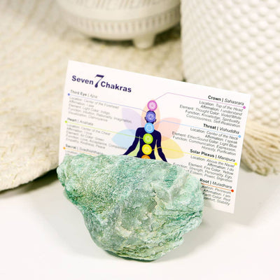 Natural Crystal Card Holder - Fuchsite Stone
