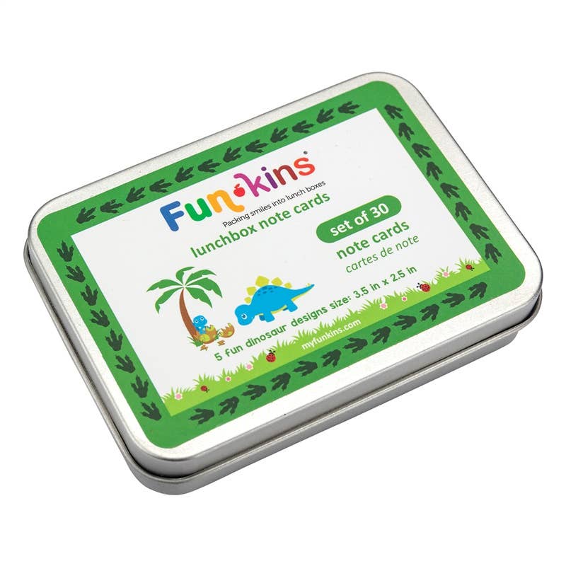 Lunchbox Note Cards - Green Dinosaurs