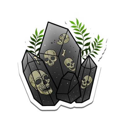 Skull Gothic Crystal Sticker