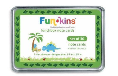 Lunchbox Note Cards - Green Dinosaurs