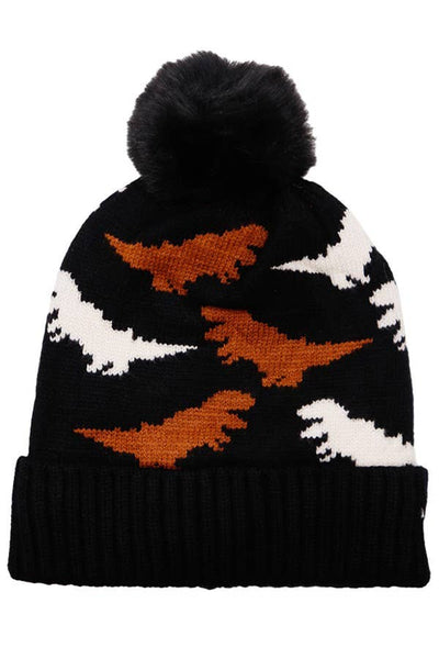 Dinosaur Faux Fur Lined Beanie