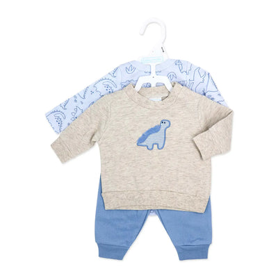 Boys 3 Piece Dino Fleece Jogger Set
