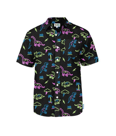 Neon Dino Hawaiian Shirt