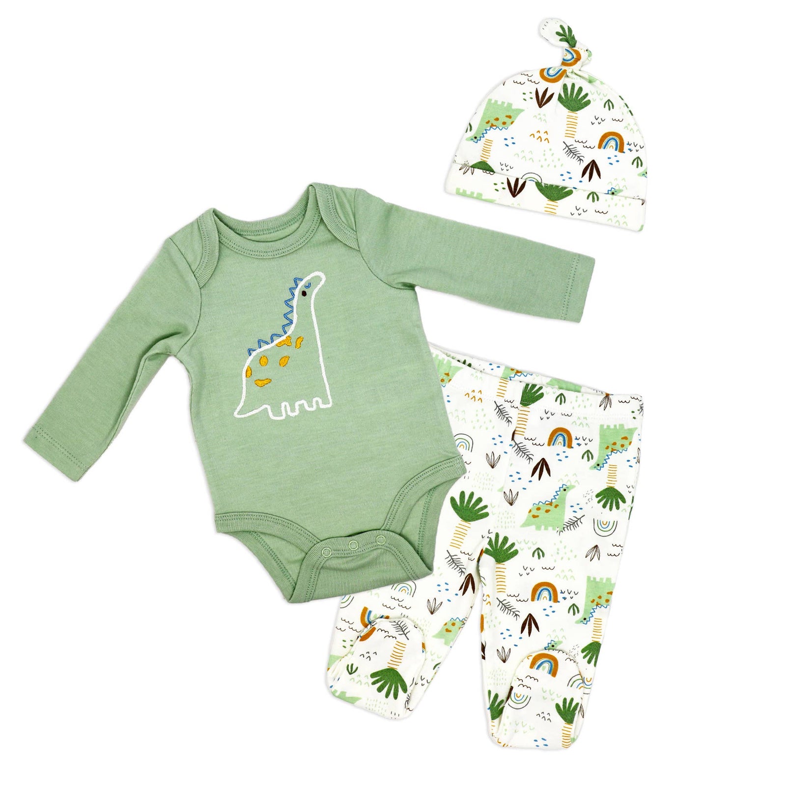 3-piece dinosaur baby set