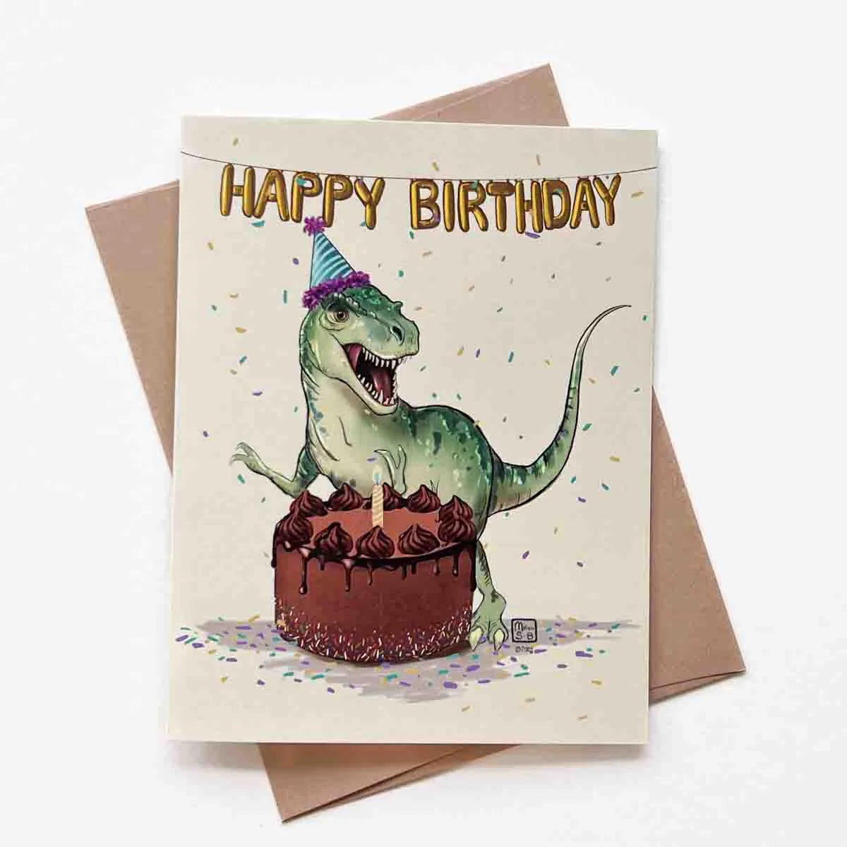 T-Rex Birthday Card