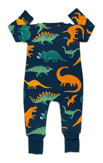 Blue Baby Pajamas with Dinosaurs