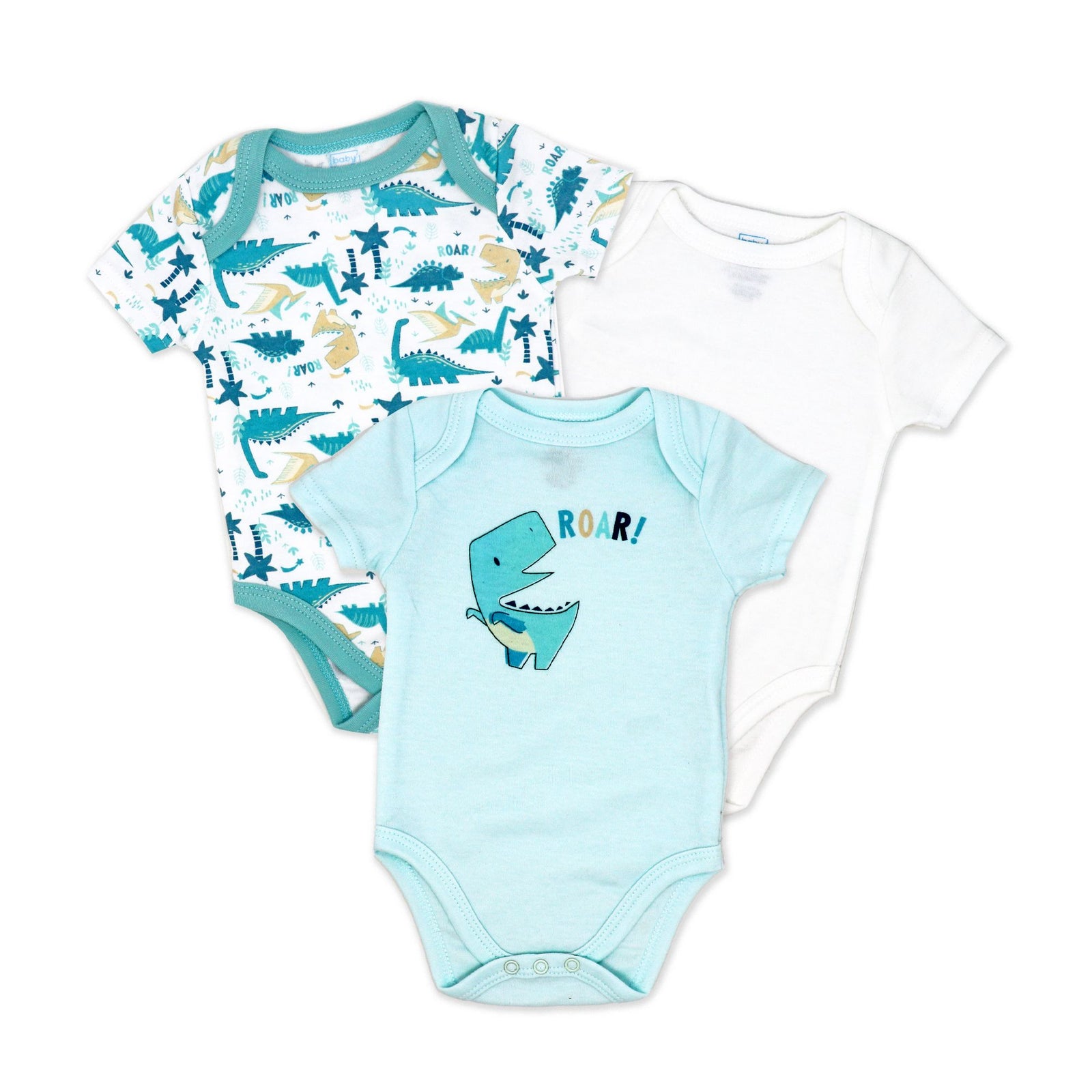 3-pack dinosaur infant bodysuits
