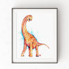 Watercolour Brachiosaurus art print 5x7