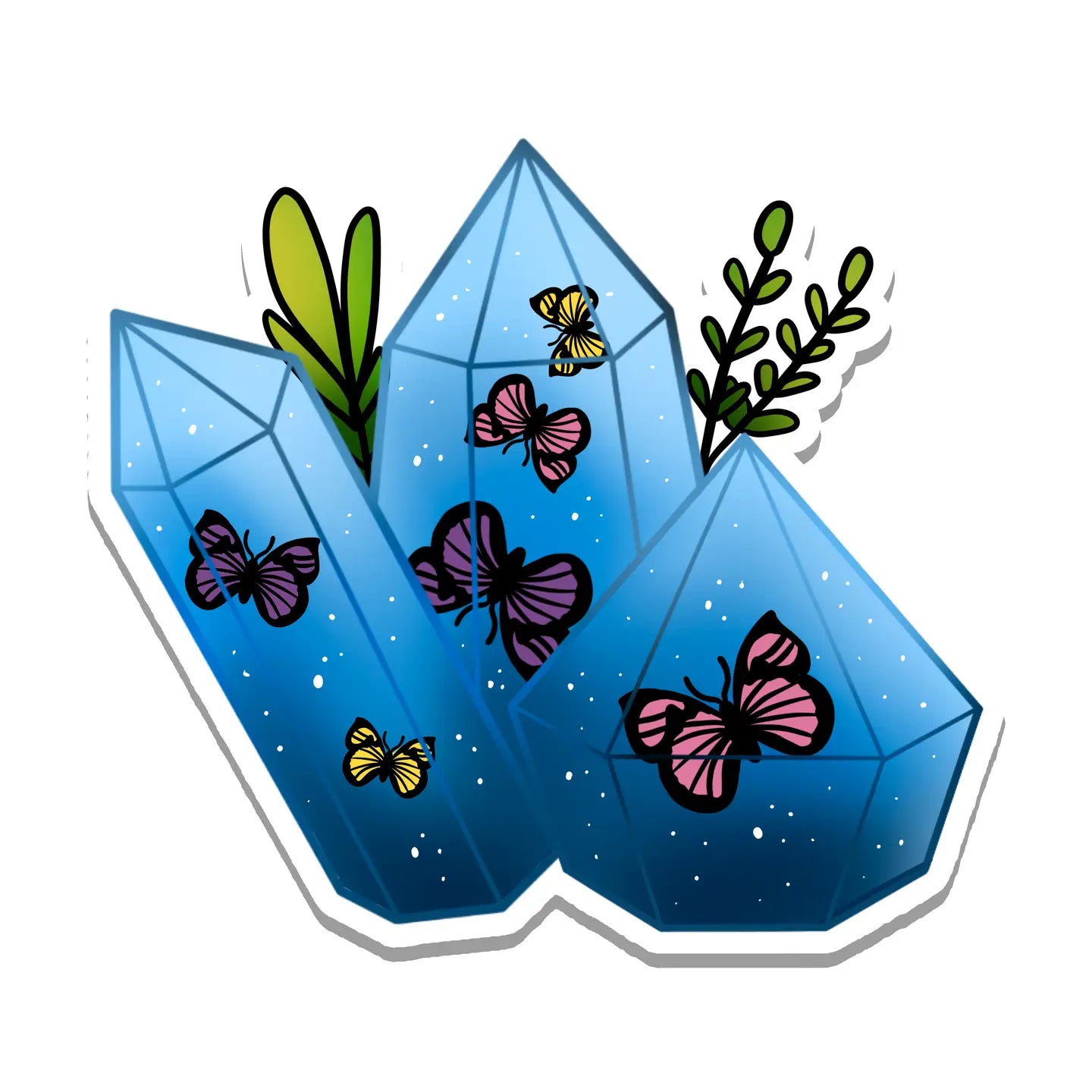 Butterfly Crystal Sticker