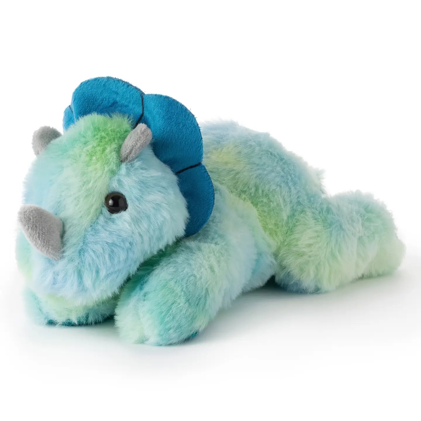8" Blue/Green Triceratops Plush