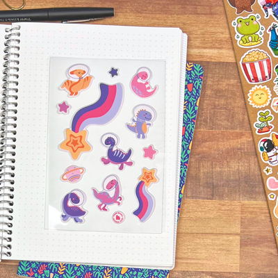 Space Dinos Puffy Stickers