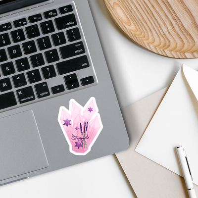 Lavender Crystal Waterproof Sticker