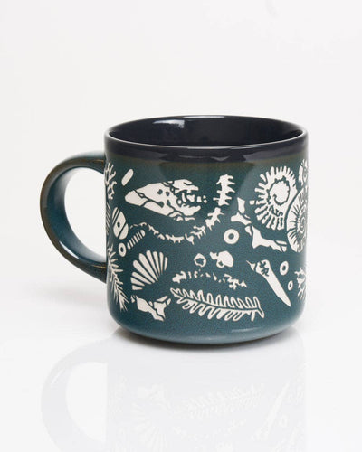 Hand Carved Fossils Ceramic Mug (15 oz)