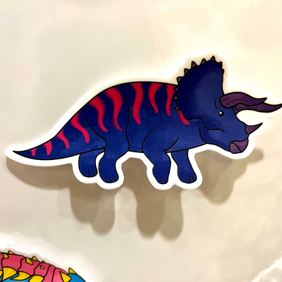 Pride Dinosaur Sticker: Bi-ceratops