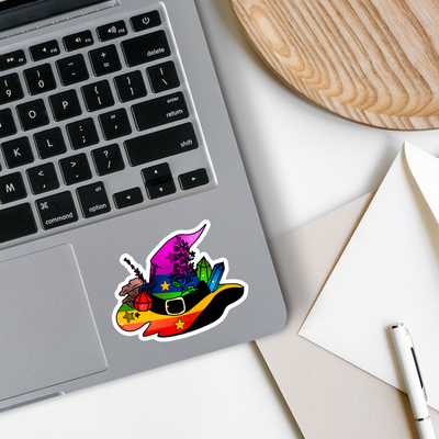 Rainbow Pride Witch Sticker