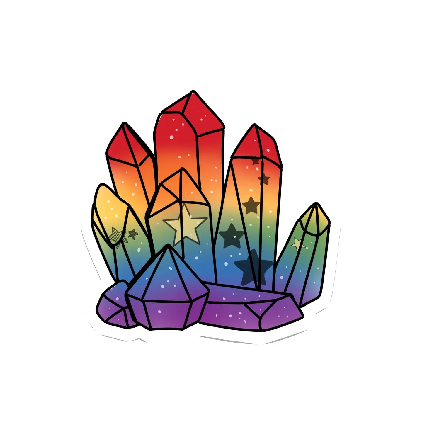 Rainbow Pride Crystal Sticker