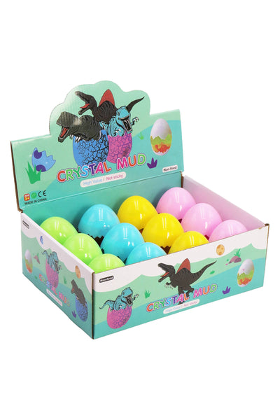 Jumbo Dino Figurine Egg Glitter Slime