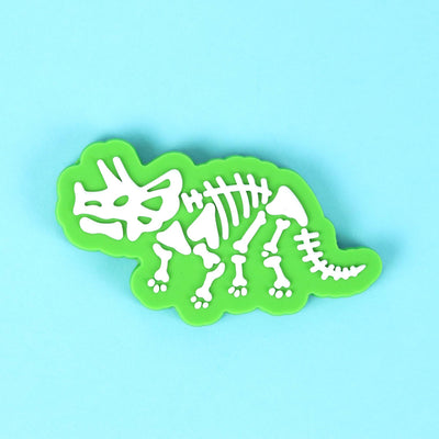 Triceratops Skeleton Magnet - Rubber | Die-Cut | All-Over