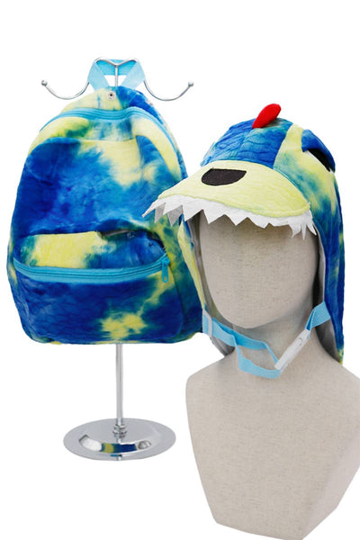 Youth Kids Dinosaur Detachable Hood Plush Backpack