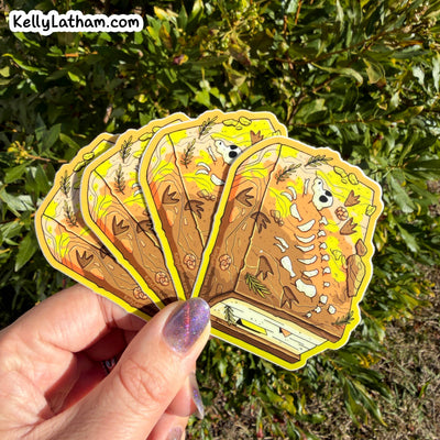 Dinosaur Fossil Dig Sticker Paleontology