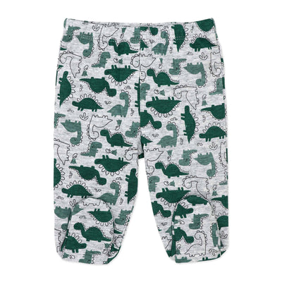 3 Piece Footed Set-Green Dinosaur