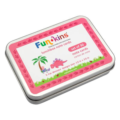 Lunchbox Note Cards - Pink Dinosaurs