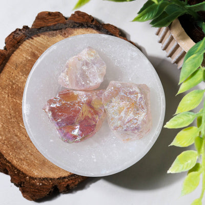 Aura Rose Quartz Chunks
