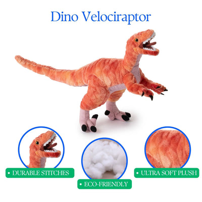 Small Velociraptor Plush (15" /37cm)
