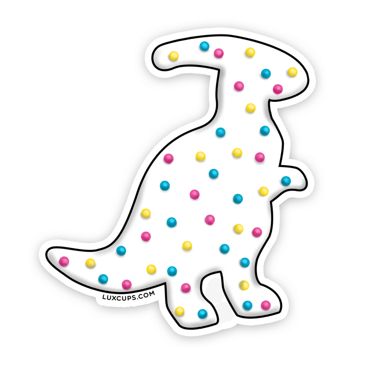 Dino Cookie Parasaurolophus Sticker - Vinyl Decal