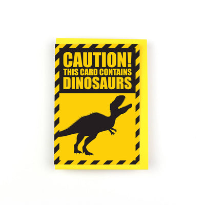 CAUTION! Quilmesaurus Dinosaur Greeting Card