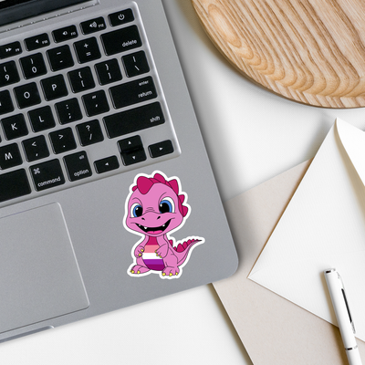 Dinosaur Aceflux Pride Sticker
