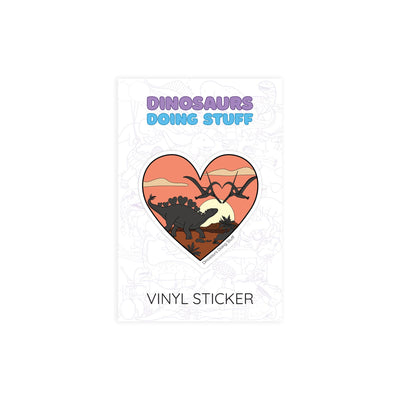 Heart Dinosaur Vinyl Sticker - Saur