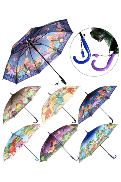 Kids Dinosaur Land Auto Open-fold Umbrella