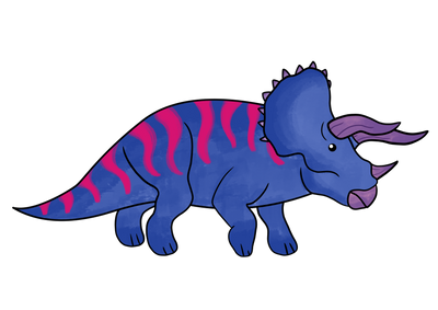 Pride Dinosaur Sticker: Bi-ceratops